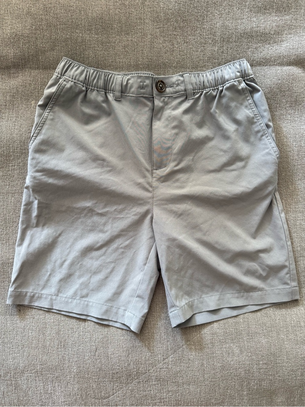 chubbies Light Gray Elastic-Waist Flat Front Shorts